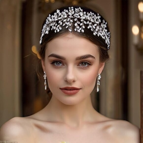 Rhinestone Bridal Headpiece Gold Wedding Hair Accessories Bridesmaids main image 4